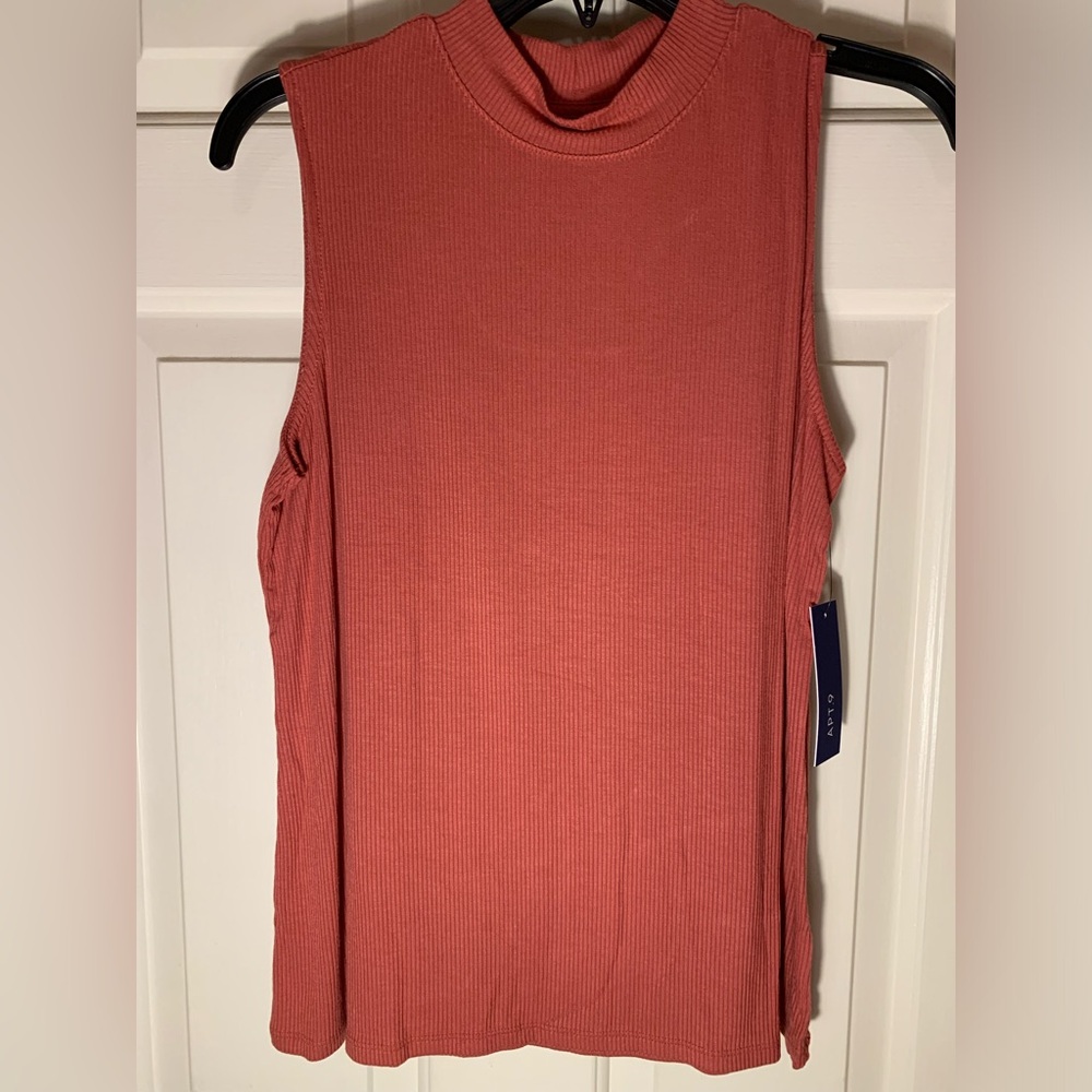 Apt 9, NWT mock neck tank, mauve size Medium
